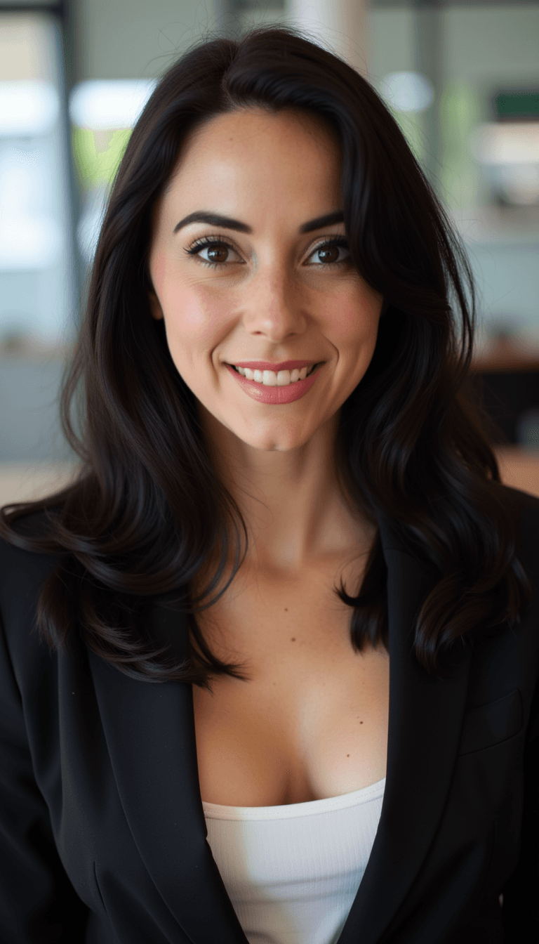 Professional headshot of woman, business attire, clean background, confident expression, corporate lighting, professional woman. Emotion: . Environment: . Style: realistic