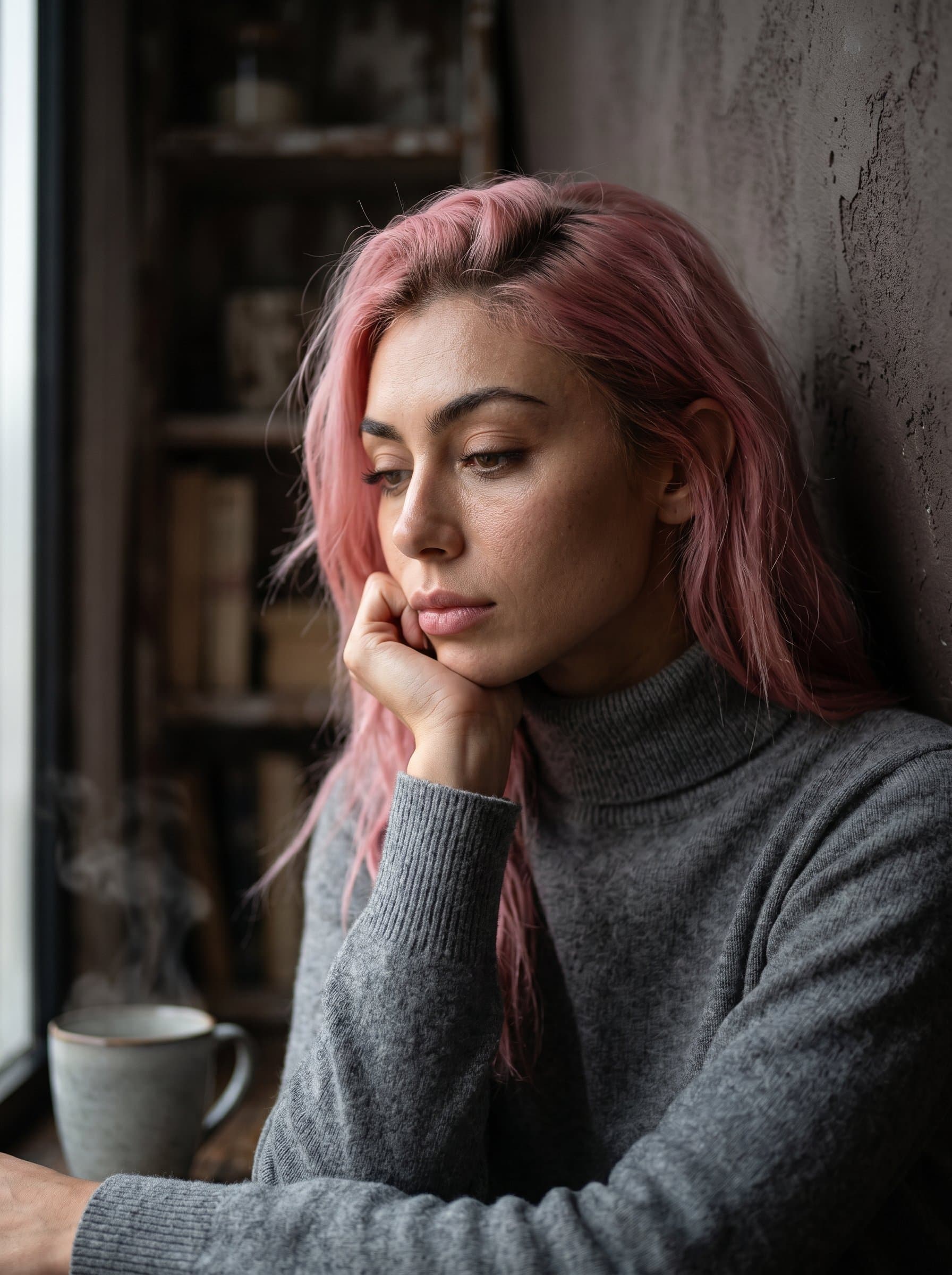 Design a highlighting introspection and depth, featuring the actor in a contemplative pose. Use soft, diffused lighting to add a gentle shadow play, focusing on the natural texture of the actor’s face.