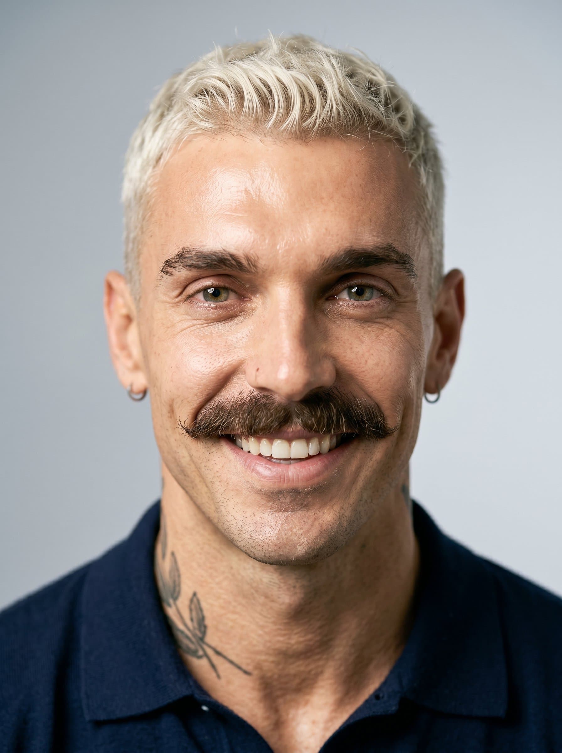 A tutor headshot focusing on their bright, encouraging eyes and approachable smile. The attire is casual yet neat, with a simple, light-colored background to enhance their presence.