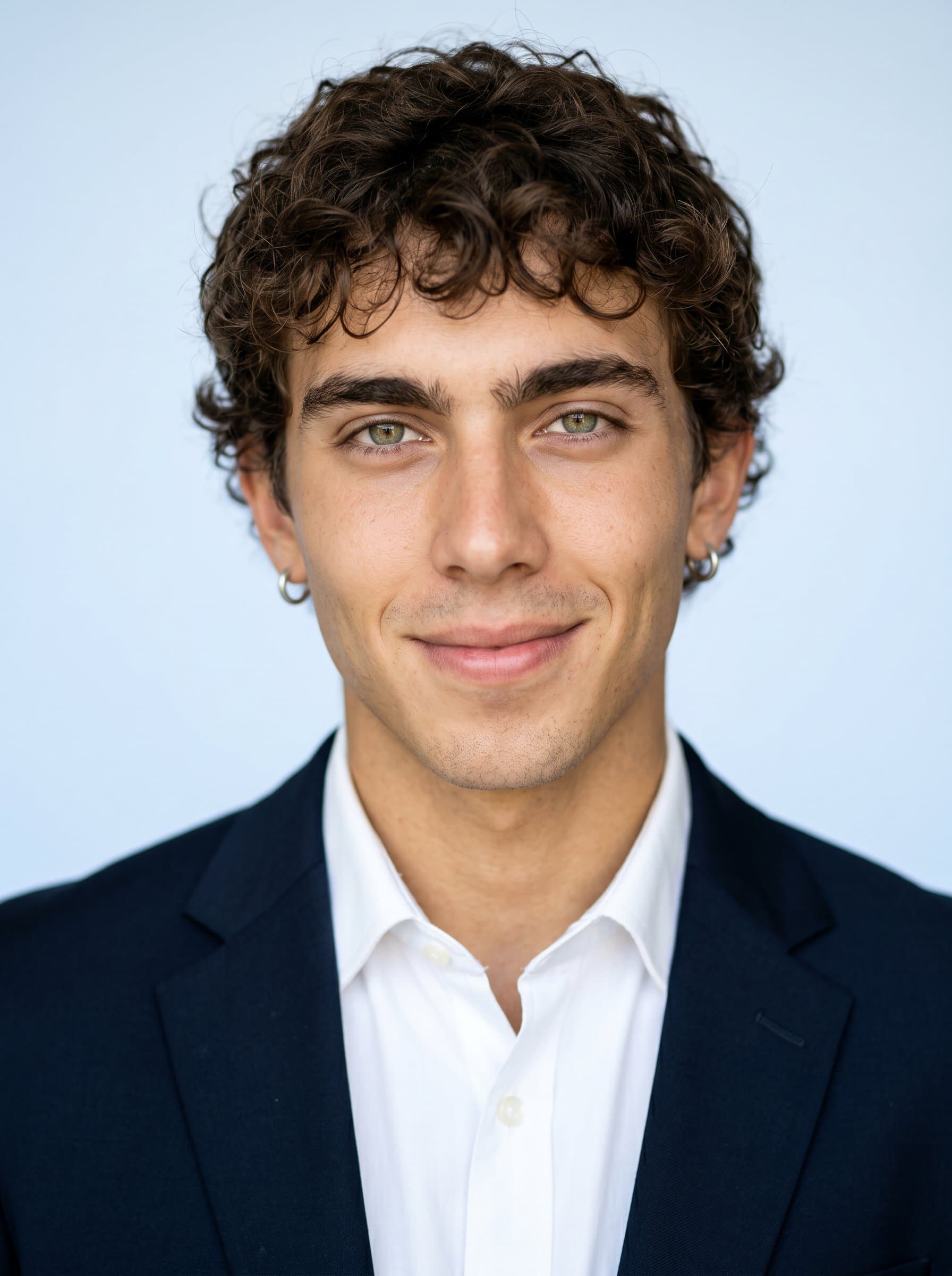 : Design a headshot emphasizing a professional demeanor and gentle smile, with a clean background to ensure the focus is on the candidate's persona for political endorsements.