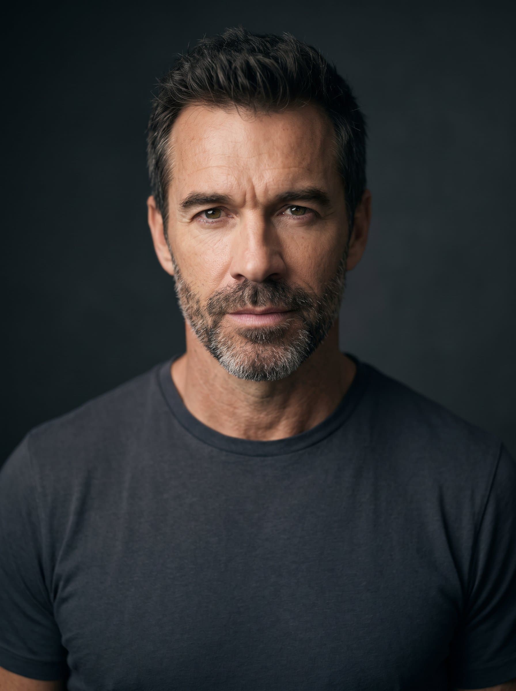 Classic headshot with a dark backdrop and soft, directional lighting to highlight depth and character. Suitable for a documentary or serious discussion YouTube channel.