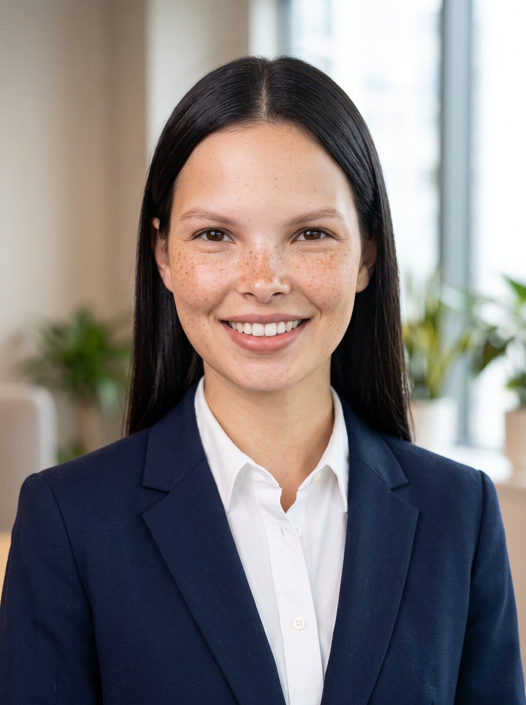 Capture a headshot with a modern executive style, showcasing a confident expression. Use natural lighting and a neutral background to emphasize professionalism, perfect for Microsoft Teams profile.