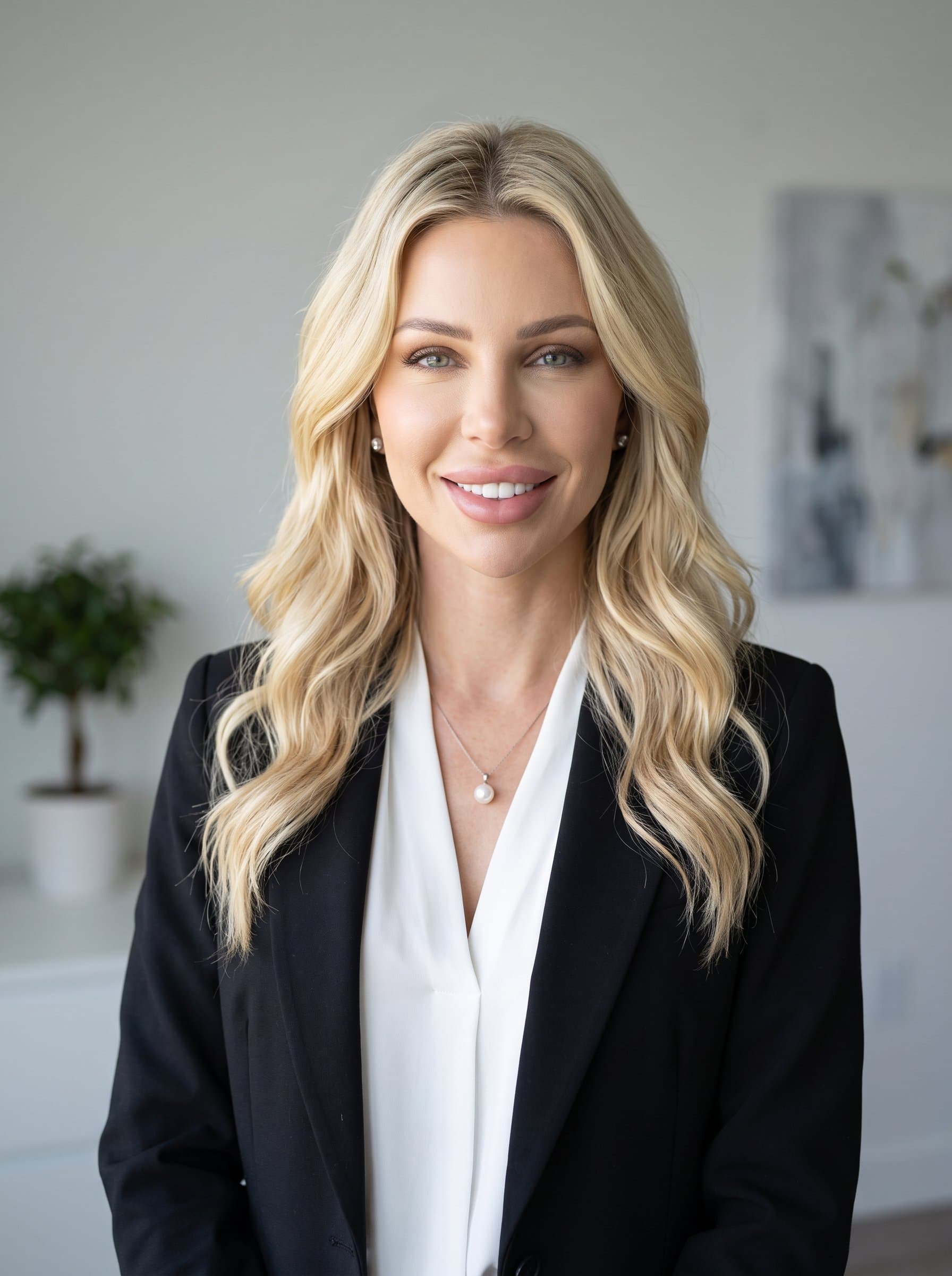 Produce a headshot with a modern touch, capturing a composed and approachable expression. Employ natural lighting and a simple background to highlight professionalism for a Microsoft Teams setting.