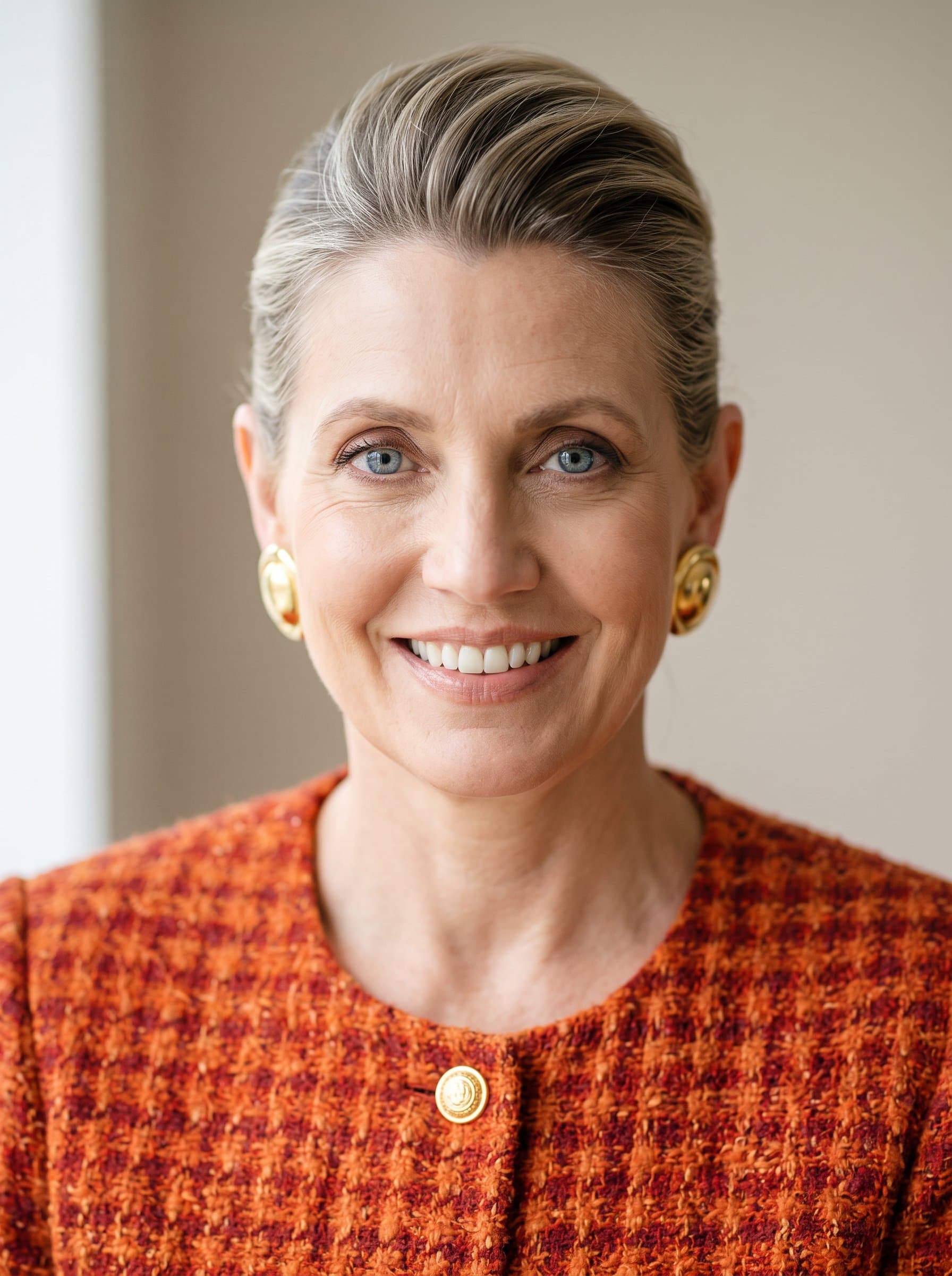 Develop a headshot that radiates competence and approachability. Utilize natural light with a neutral background for a polished, professional image tailored for Microsoft Teams.
