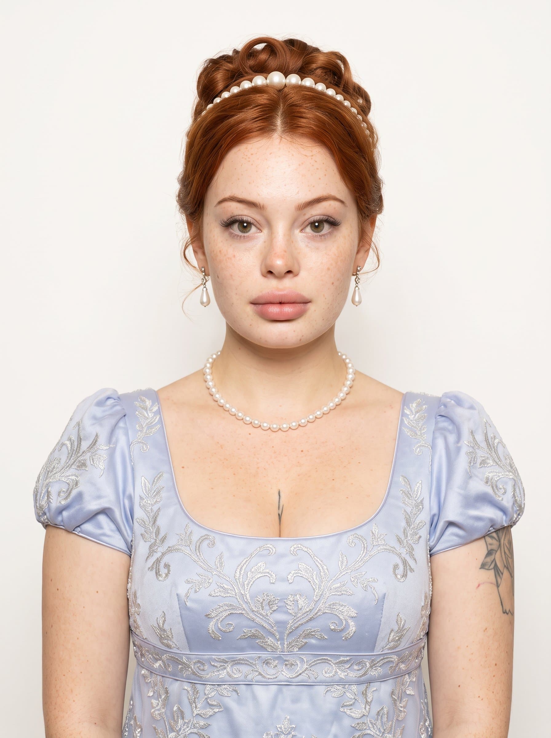 : Capture a centered, evenly lit headshot on a plain background. Ensure the expression is neutral and photorealistic, meeting the precise requirements for an AI passport photo.